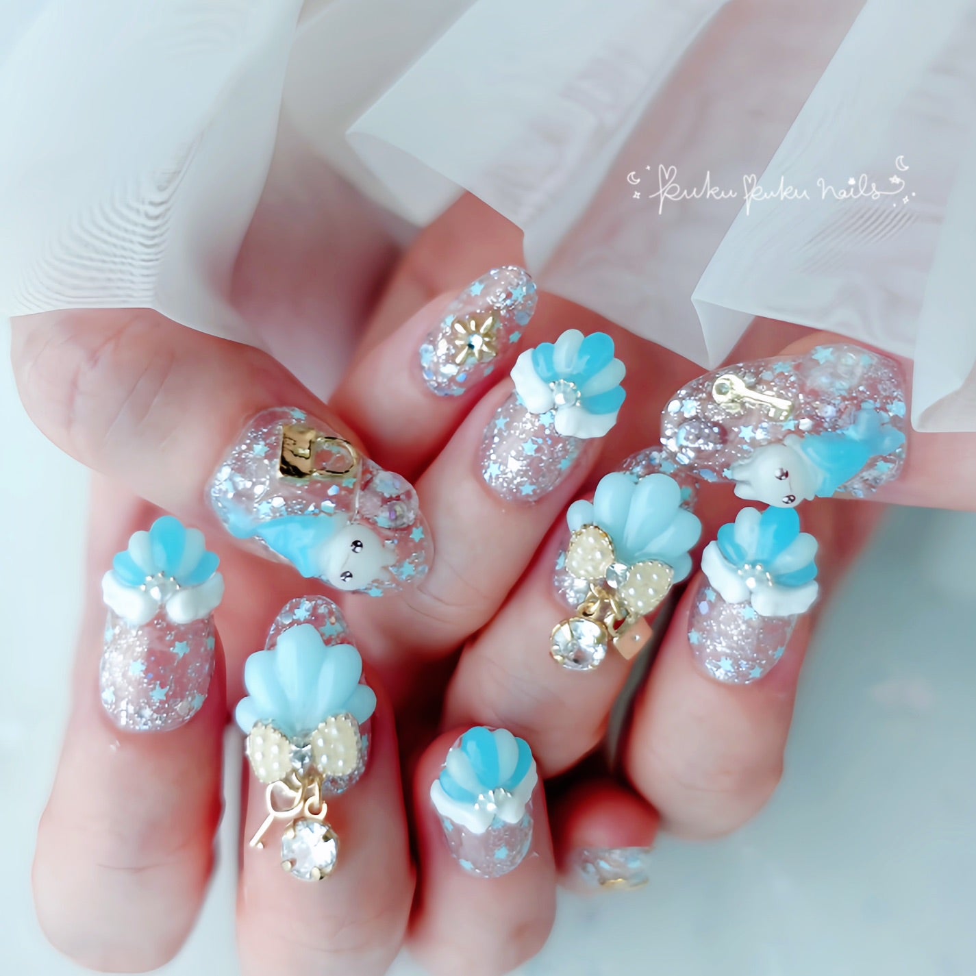 Summer Limited Design ☆ Mermaid Princess Nails