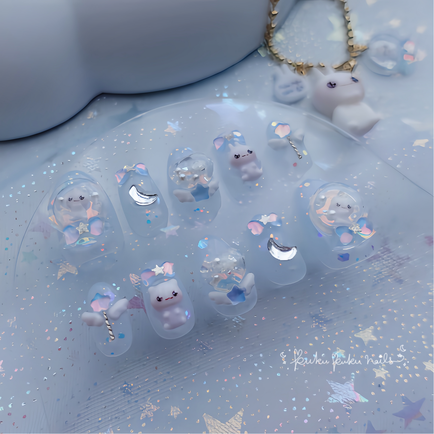 Aurora Snow Globe Magical Nails
