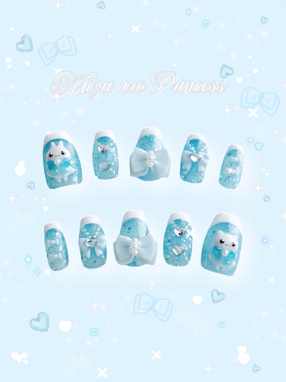 Mizu-iro Princess Nails