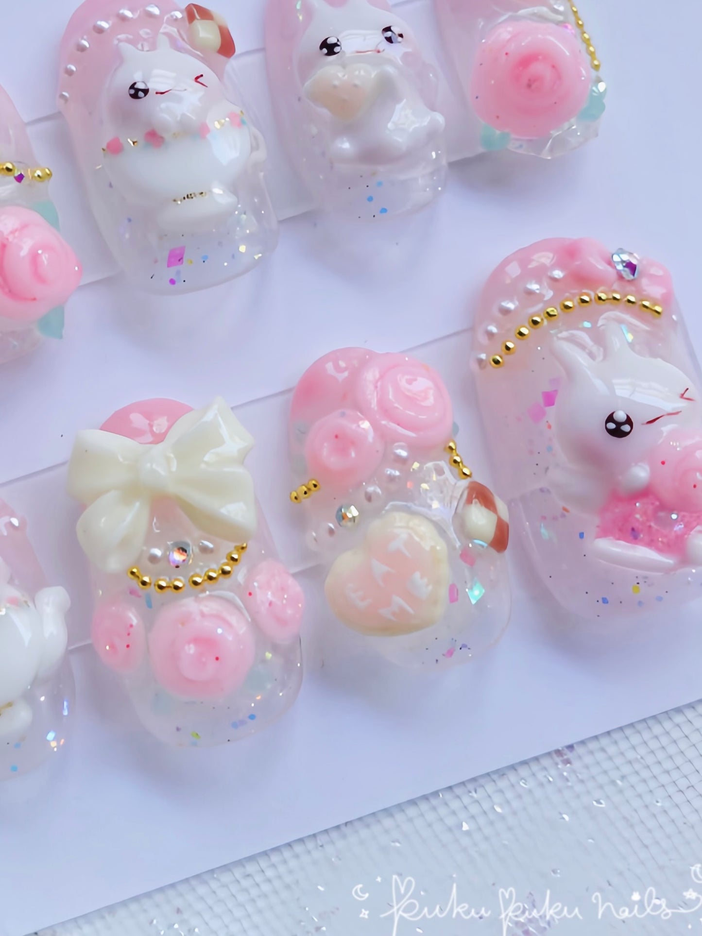 Spring Exclusive Design ⭐︎ Rosy Tea Party Nails
